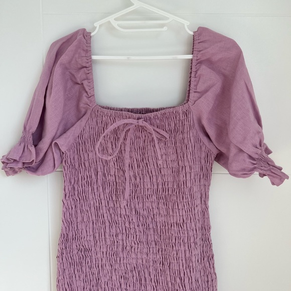 Faithfull the Brand Mini Dress, Lilac Colour, Size 6/ M, Worn Once - Picture 2 of 4